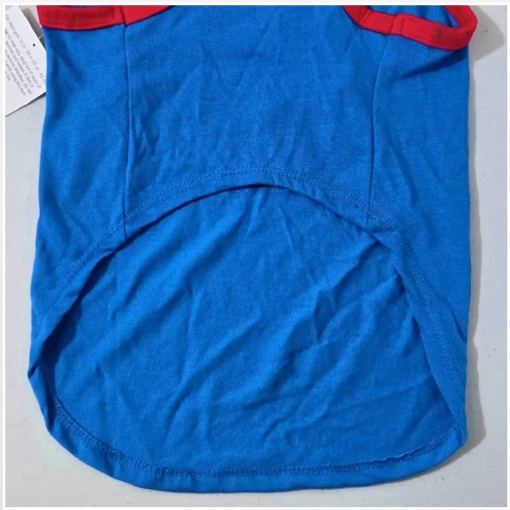 New Play Time Dog Tank Top Medium Blue Pride Rainbow Pet Animal Apparel NWT